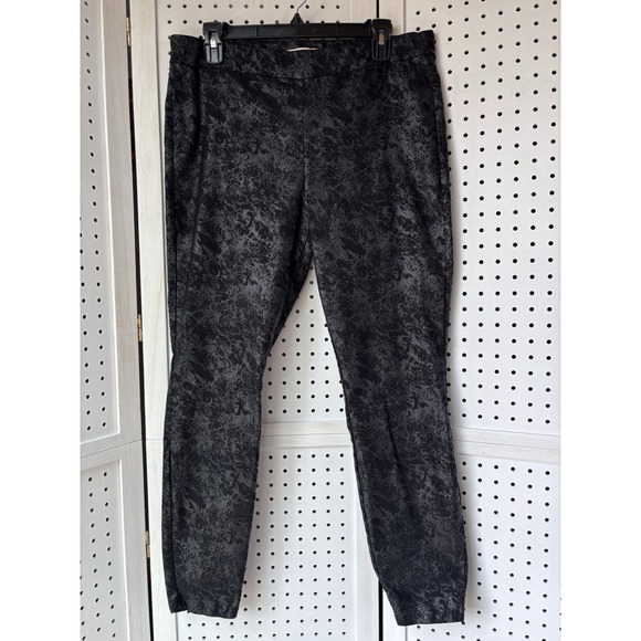 Nanette Lepore Pants - Nanette Leopore Women's Lg Pull On Black Silver Metallic Dress Pants